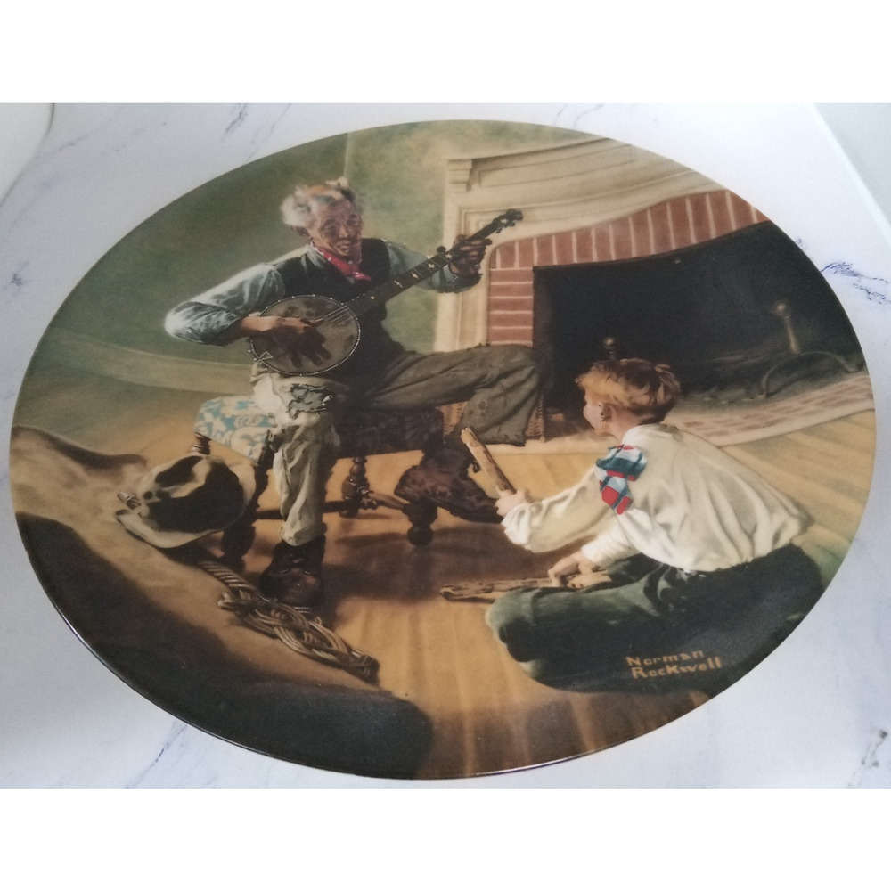 Rockwell Heritage Collection Plate #13 The Banjo Player (1989 Bradex)